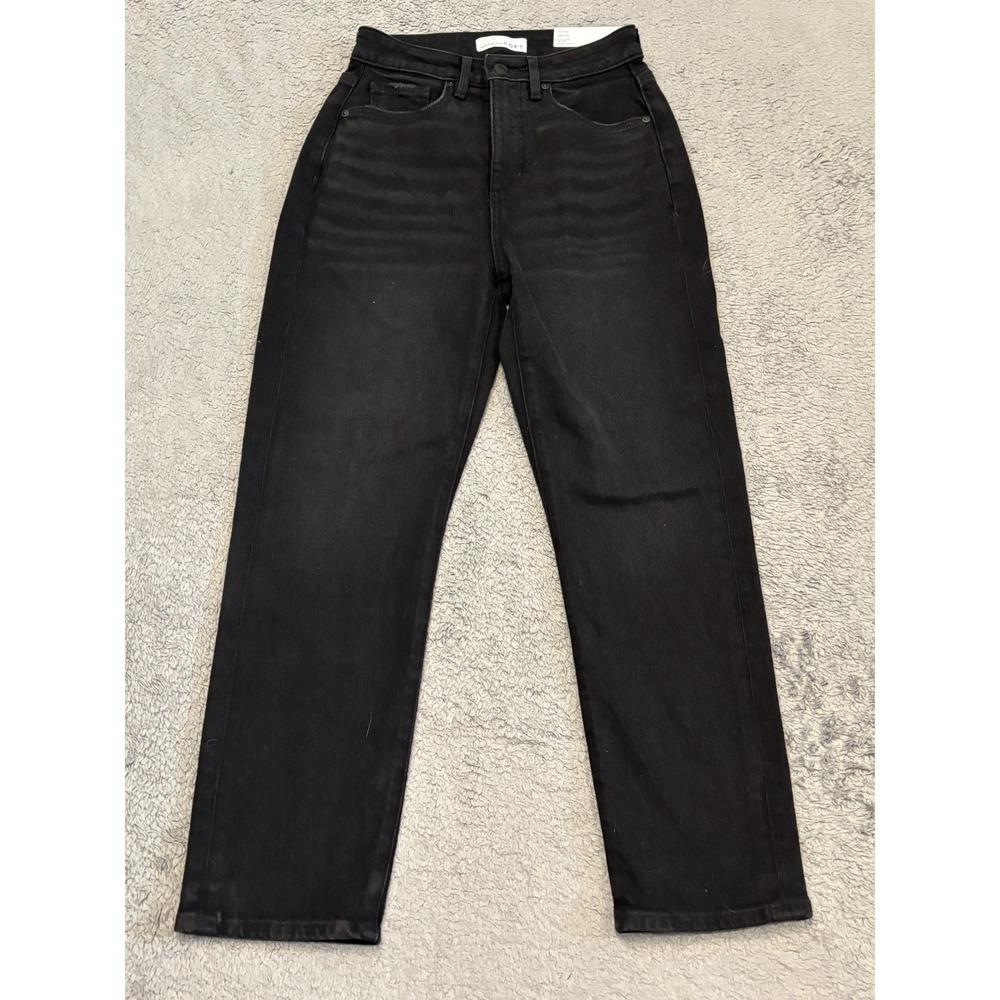 NWT LOFT Jeans Womens 24P Black Denim High Rise Slim Curvy Fit Petite Casual
